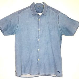 Tommy Bahama Mens Relax 100% Linen Denim Large.